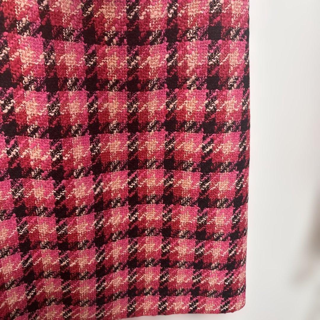 ドゥロワー　ウール　ツイードチェック柄スカート　３８サイズ