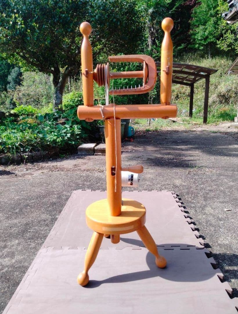 電動紡ぎ車　 東京手織機　糸紡ぎ　羊毛　木綿