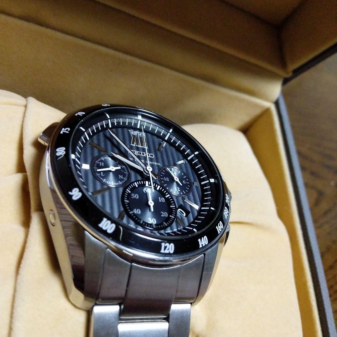 SEIKO ブライツ ソーラー ラジオウエーブ クロノグラフ ブラック 8B82