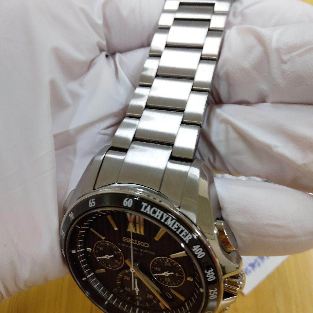 SEIKO ブライツ ソーラー ラジオウエーブ クロノグラフ ブラック 8B82