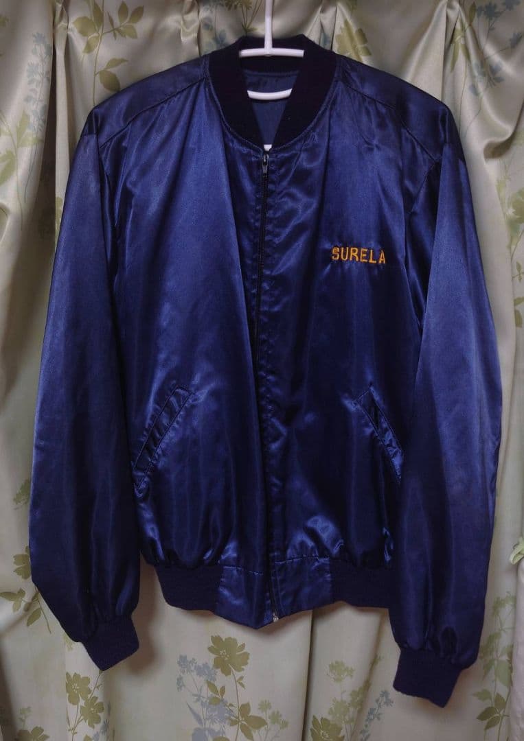 スカジャン　キティーホーク　ネイビー　ナイロン　レア　ヴィンテージ