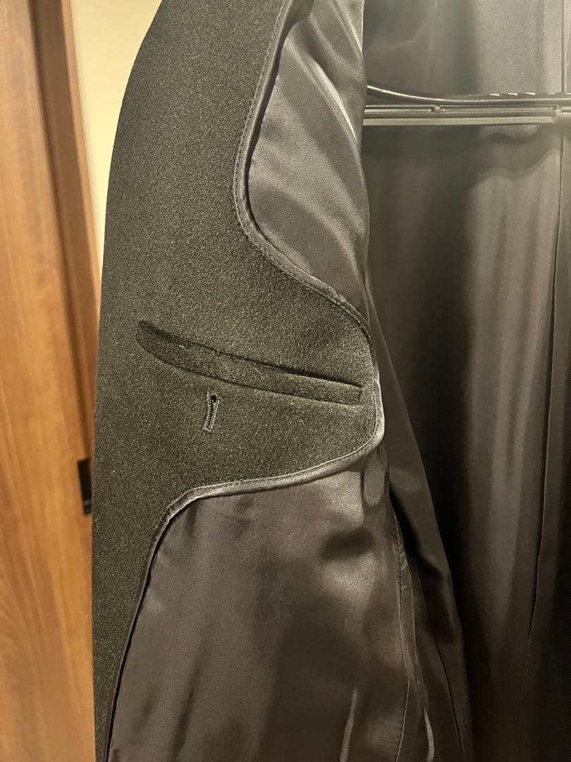 美品✨ ピエールバルマン カシミヤ100% チェスターコート ロング 黒 M