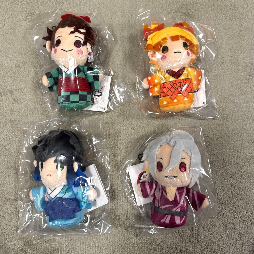 鬼滅の刃　ぽてっとますこっとぬいぐるみ 遊郭編　炭子　善子　猪子　宇髄着流し