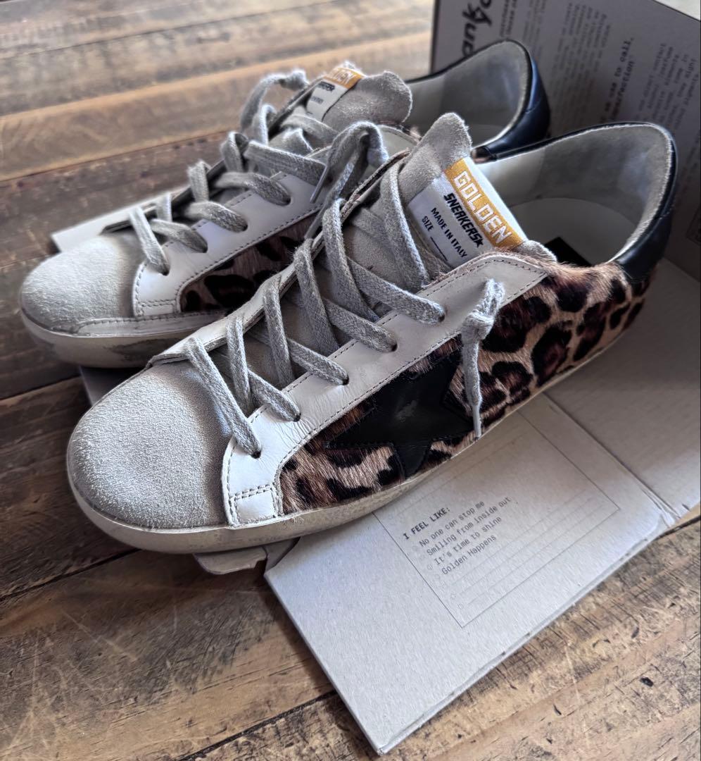 【GOLDEN 】 SUPER-STAR LEOPARD スニーカー