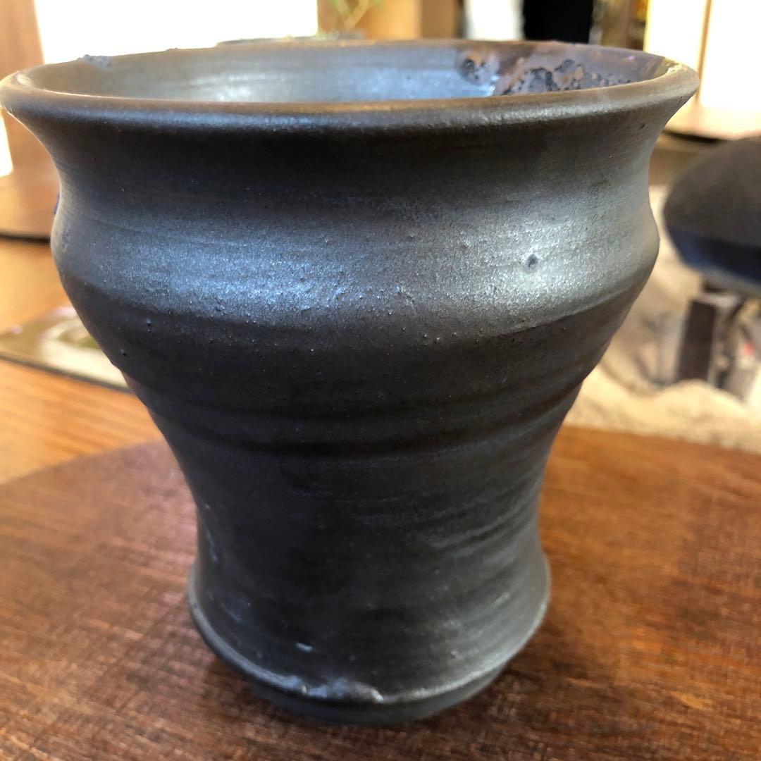 ￼作家物　￼銀河　黒色陶器植木鉢 ￼ 1つ