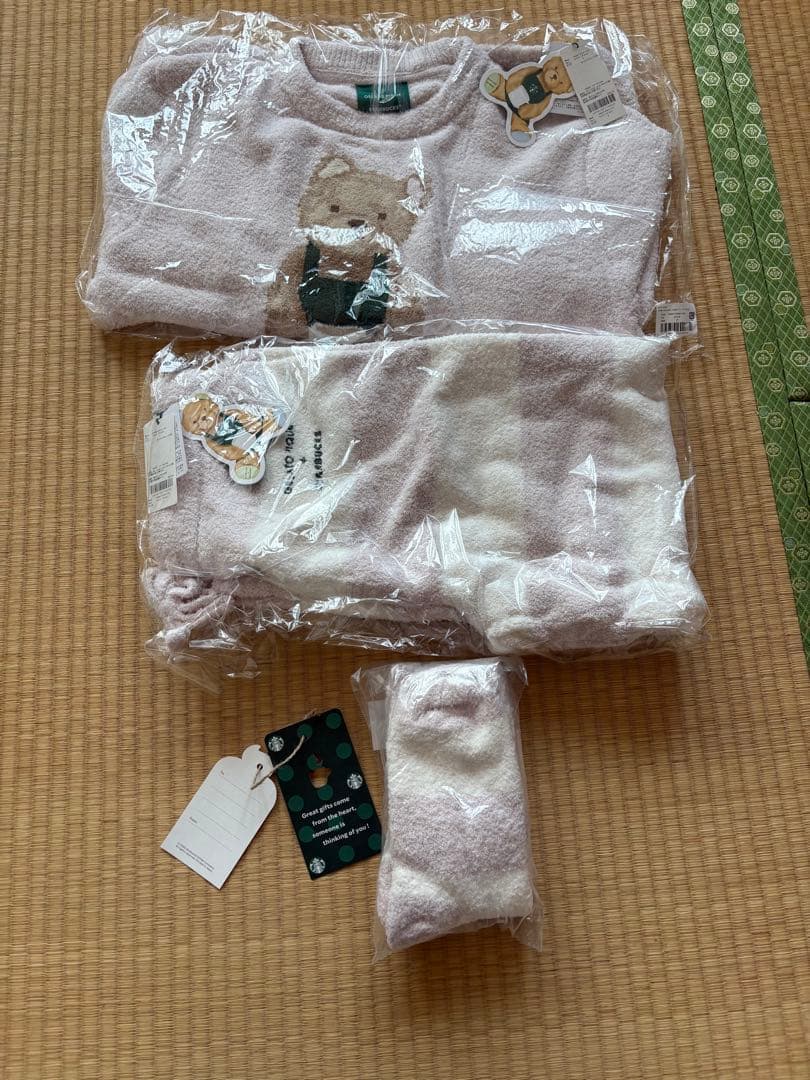 ジェラピケ　スタバ　3点セット　ピンク