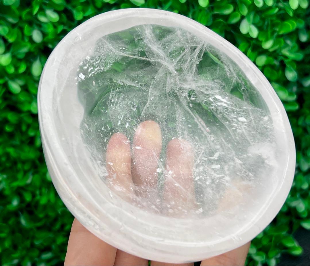 天然水晶　お碗　お皿　手作り　高品質　浄化用水晶細石150g付き　パワーストーン