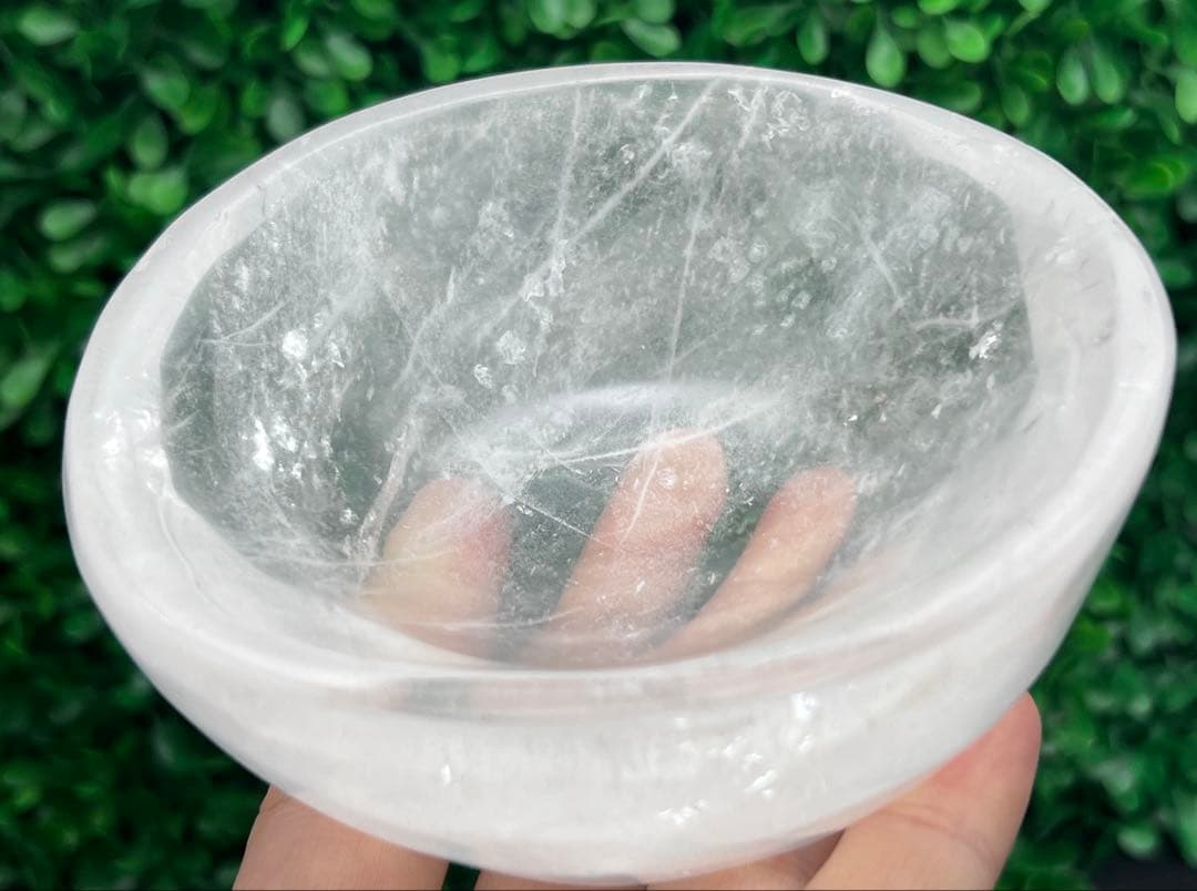 天然水晶　お碗　お皿　手作り　高品質　浄化用水晶細石150g付き　パワーストーン