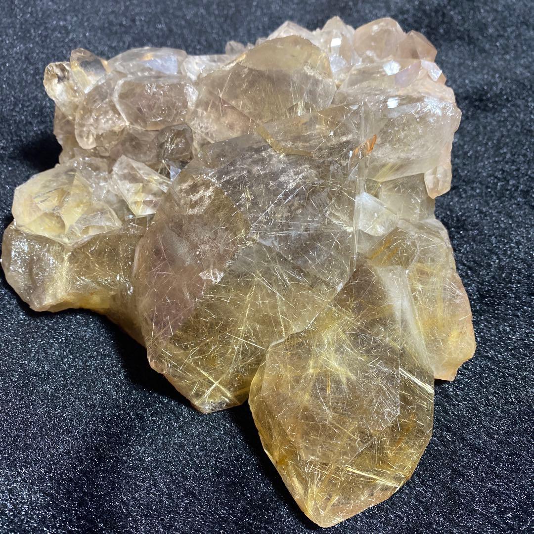 ルチル　原石　約1.4Kg　クラスター　天然石　針水晶　ルチルインクォーツ　水晶