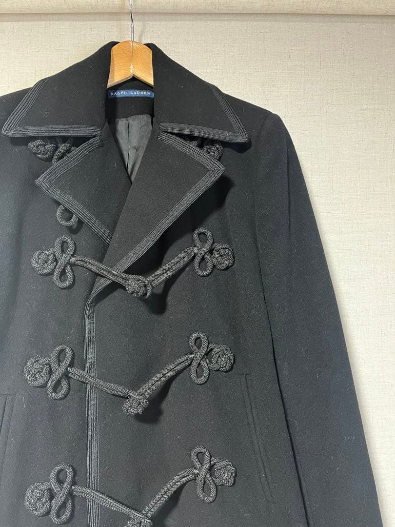 古着 ラルフローレン ウールコート ナポレオンコート ダブルブレスト