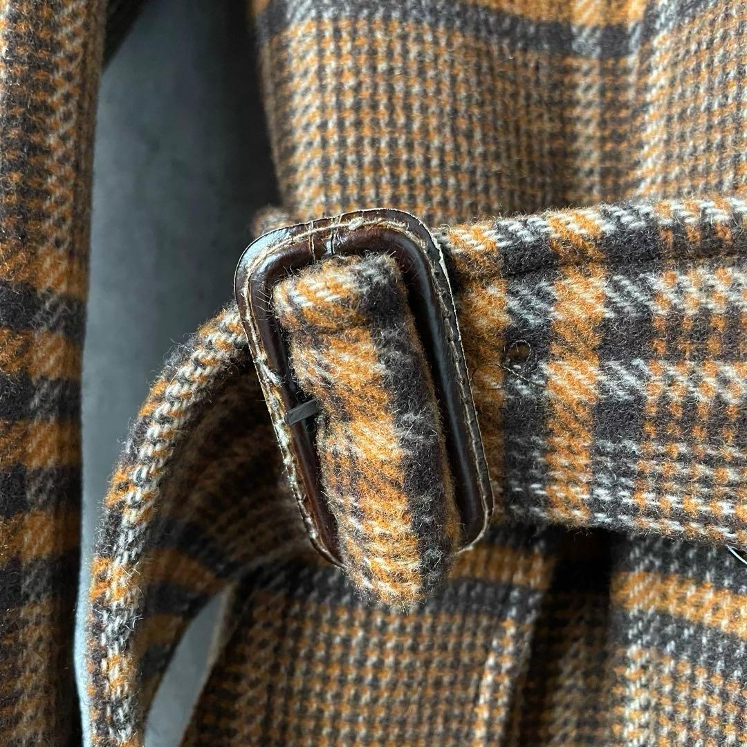 23aw Dries Van Noten ガンクラブチェック ダブルロングコート