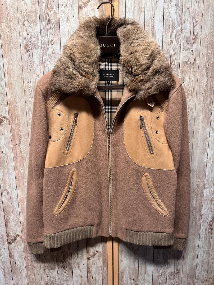 BURBERRY BLACK LABEL ライダースジャケット　ベージュ　M