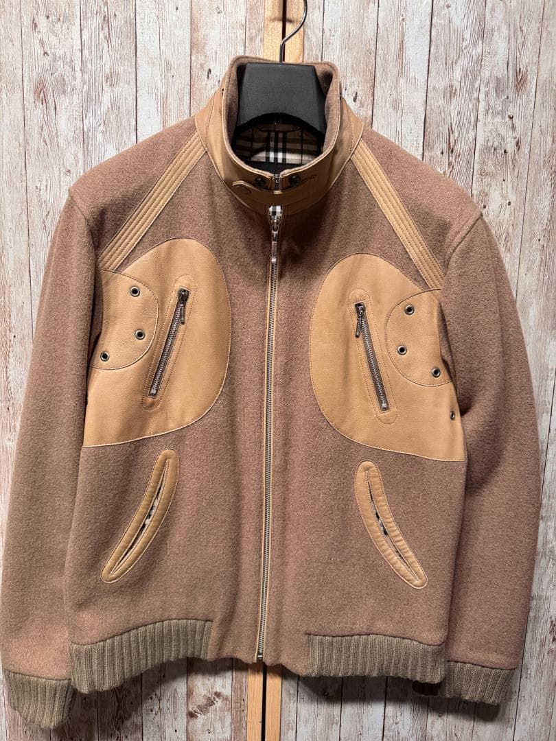 BURBERRY BLACK LABEL ライダースジャケット　ベージュ　M