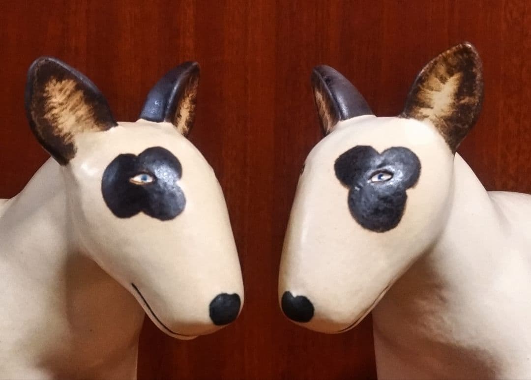 【goriman様】リサラーソン ケンネルブルテリア左右目ブチ ２点セット