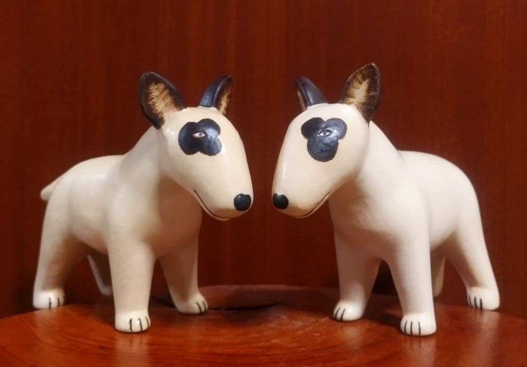 【goriman様】リサラーソン ケンネルブルテリア左右目ブチ ２点セット