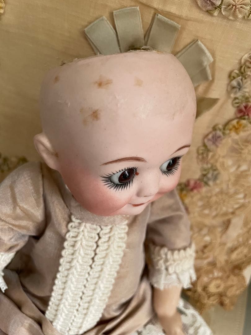 ヴィンテージ♡AM323 グーグリーちゃんリプロの子♡アンティークビスクドール