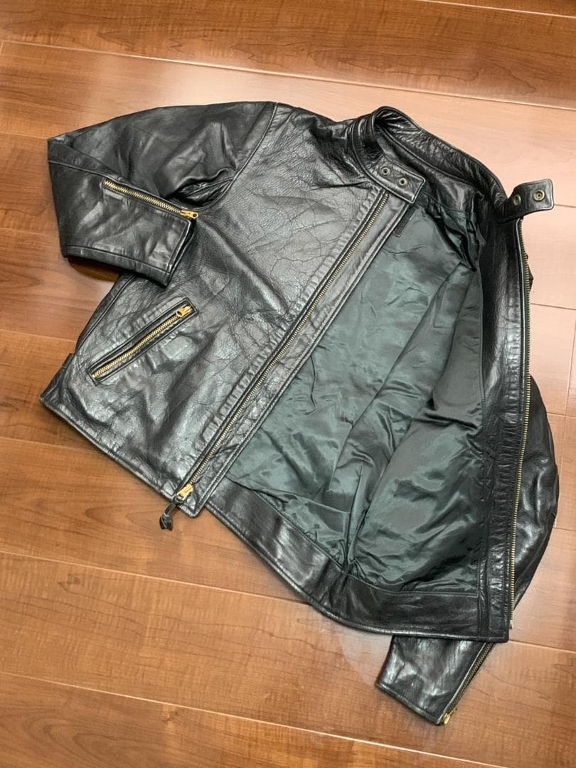 [LOST WORLD] ホースハイド シングルライダース 36 馬革 ブラック