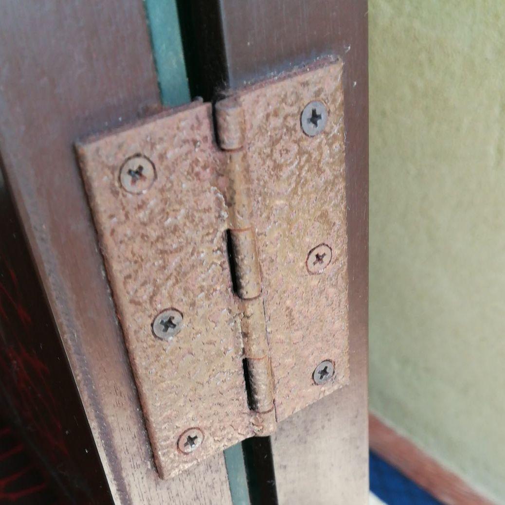 アンティーク ミニ三面鏡 高さ70cm 鎌倉彫