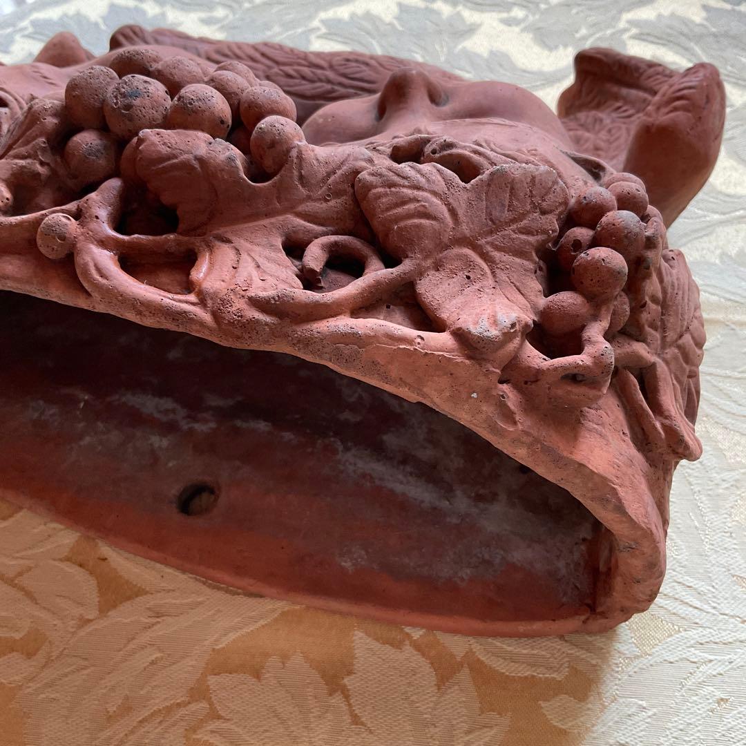 テラコッタ壁掛け✳︎フラワーベース　イギリス　オブジェ　エンジェル