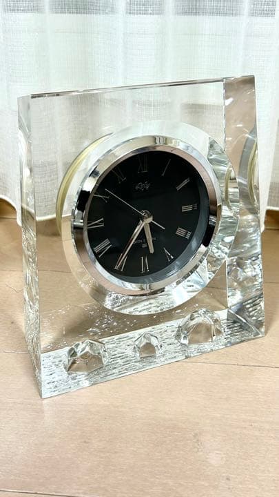 HOYA ホヤ　特大クリスタル　置き時計　クリスタルガラス　重さ6.7キロ