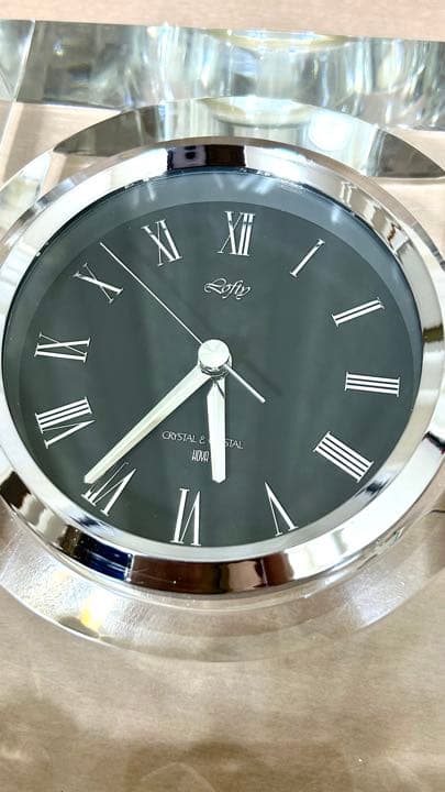 HOYA ホヤ　特大クリスタル　置き時計　クリスタルガラス　重さ6.7キロ