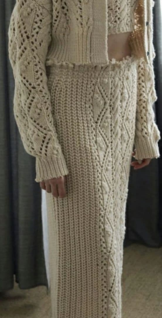 スカート anuke cable knit skirt 38