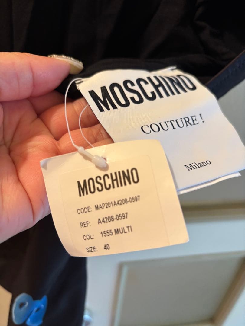 新品未使用品,MOSCHINO カラフルアルファベットワンピース水着
