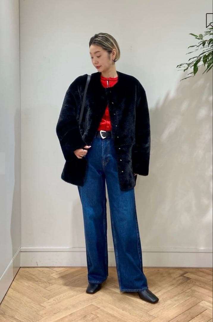 TOMORROWLAND リバーシブルコート(レザー&ファー)