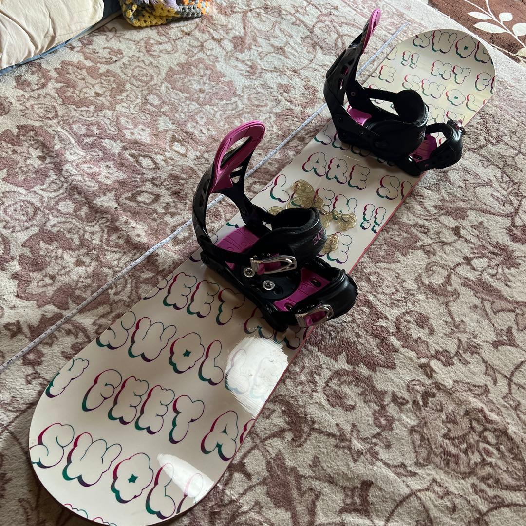 良品 スノーボードセット 約136cm 子供 レディース