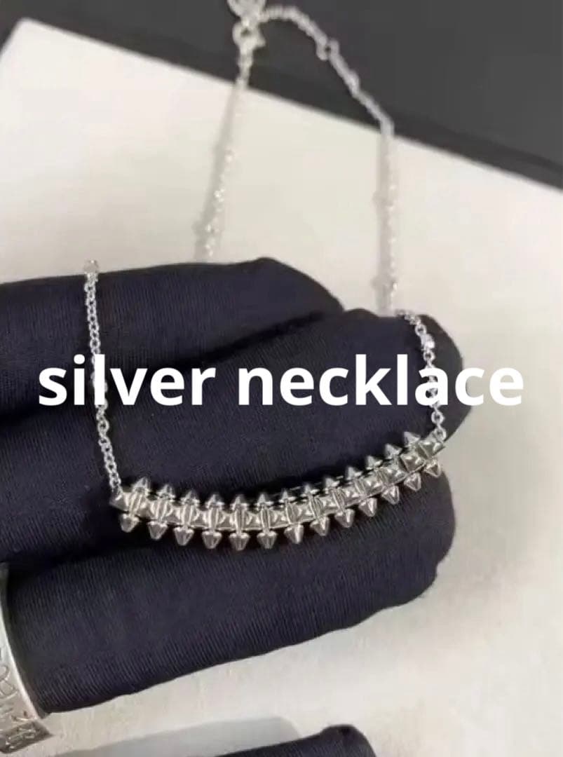 最高級✨ハイクオリティ　シルバー ネックレス　トゲトゲ