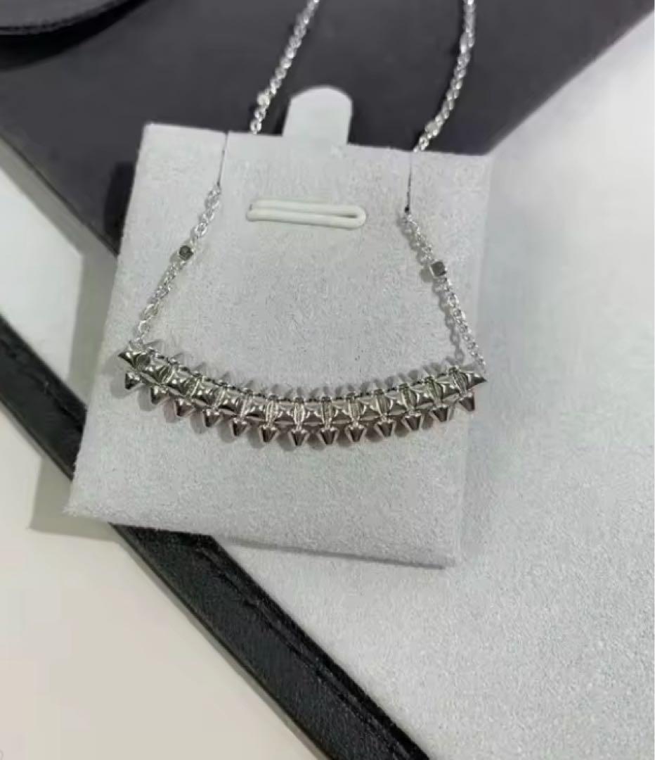 最高級✨ハイクオリティ　シルバー ネックレス　トゲトゲ