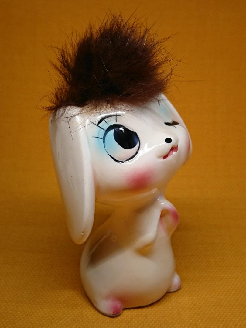 【美品】ねこ　うさぎ　いぬ　陶器　置物　インテリア　工芸品　美術品　A2524