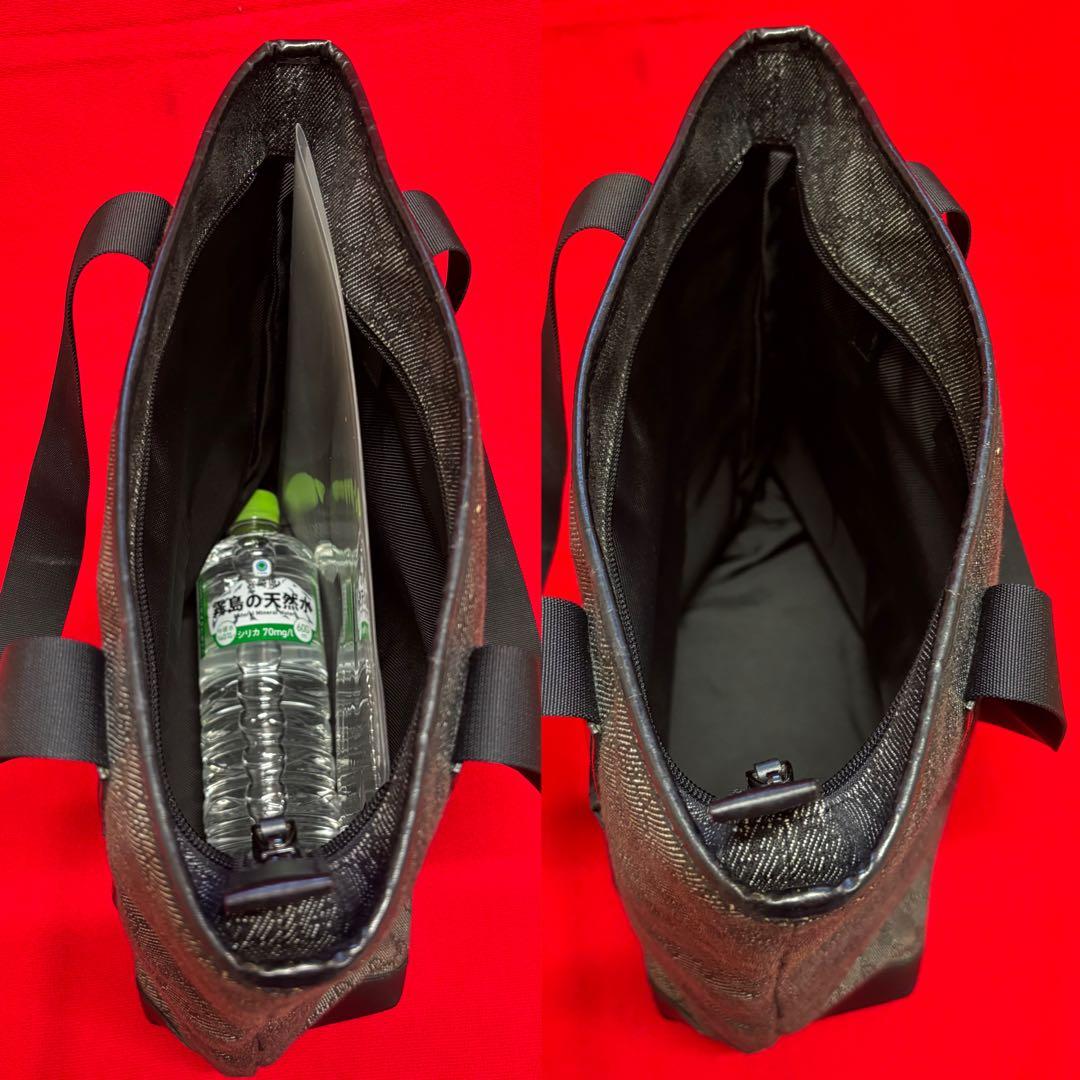 本物.美品　GUCCI グッチ　キャンバス×革　カバン　バッグ　黒　通勤通学