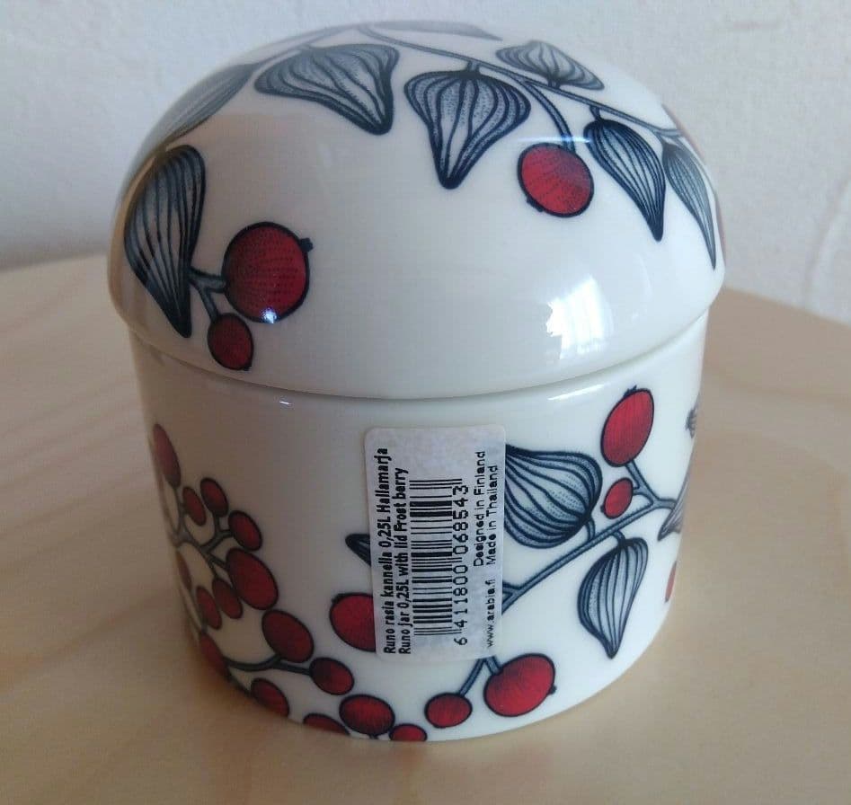 【完売品・新品】アラビア　ルノ　フロストベリー　蓋付きジャー