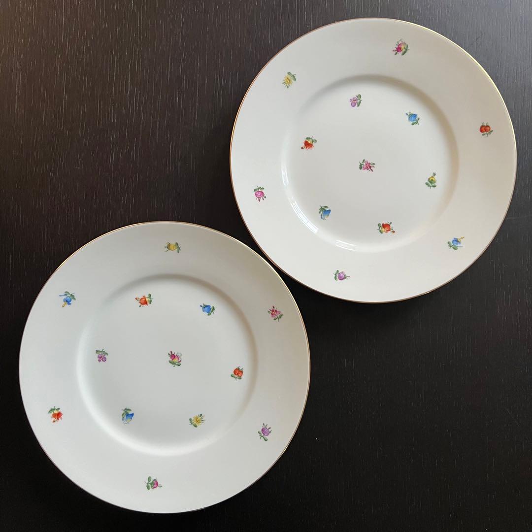 アウガルテン『スキャタードフラワー』ディナープレート 2枚セット