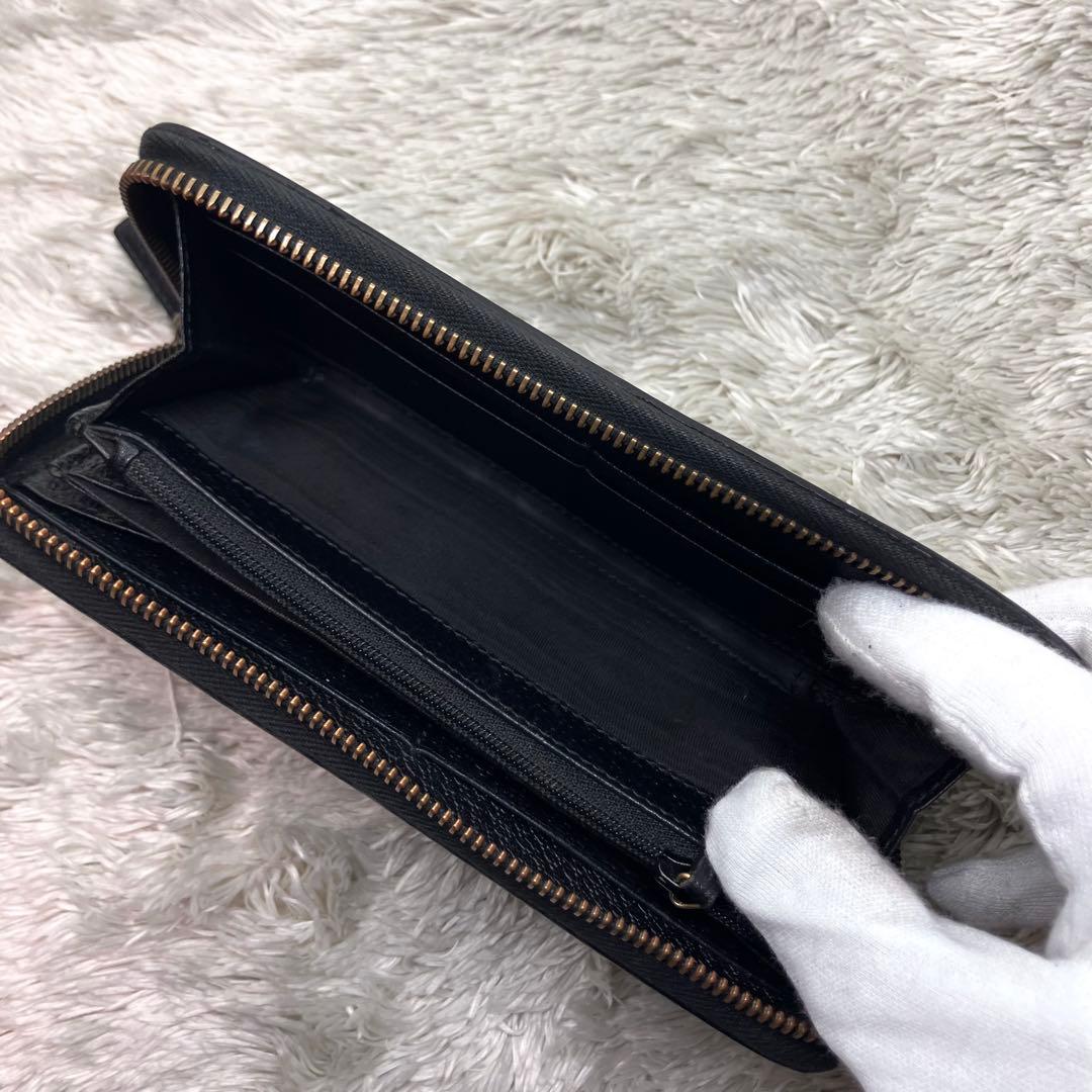 美品✨GUCCI マーモント ラウンドジップ 長財布 シボ革