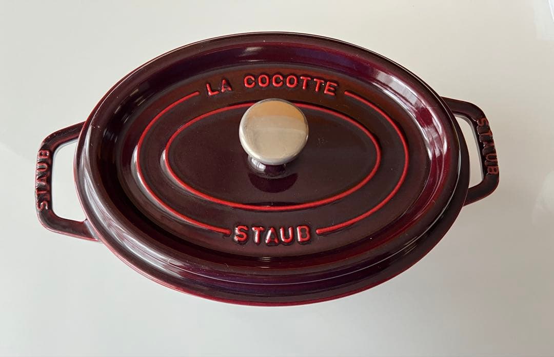 Staub ストウブ 鍋 オバール グレナディンレッド 23cm