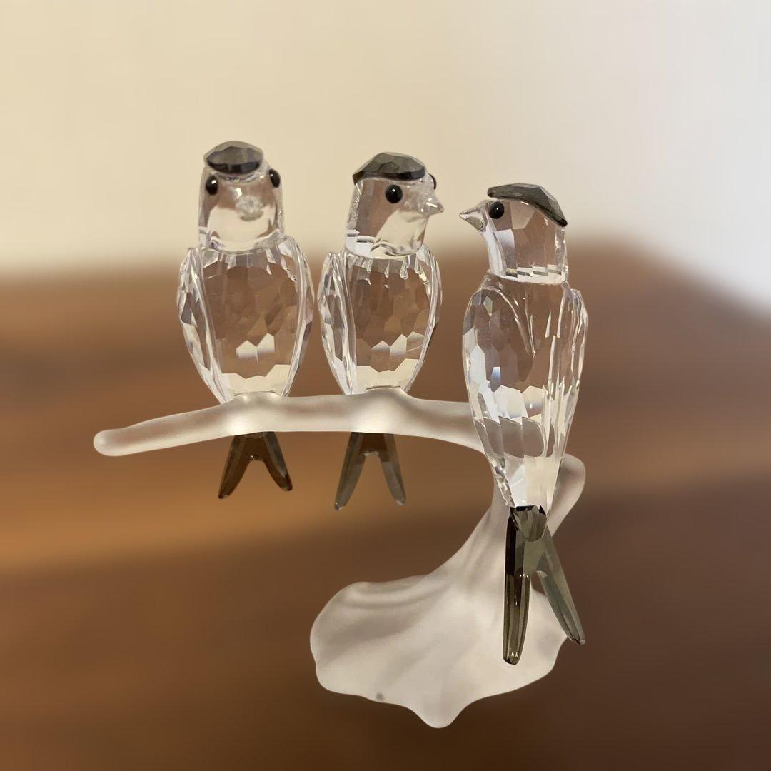 スワロフスキー置物　鳥　ツバメ