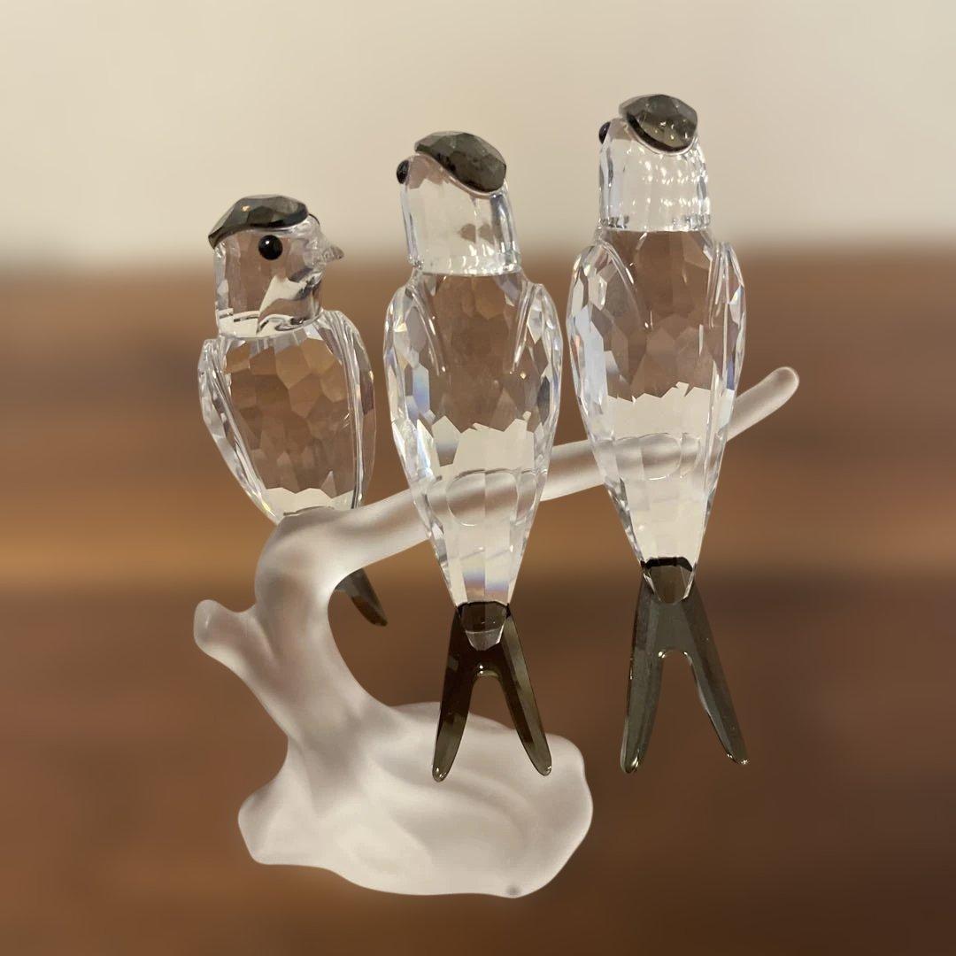 スワロフスキー置物　鳥　ツバメ