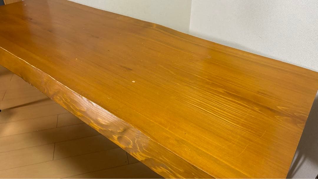 一枚板　脚付きダイニングテーブル　193cm×77cm