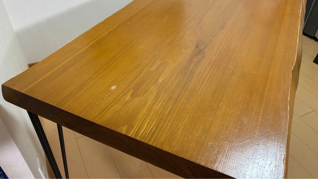 一枚板　脚付きダイニングテーブル　193cm×77cm