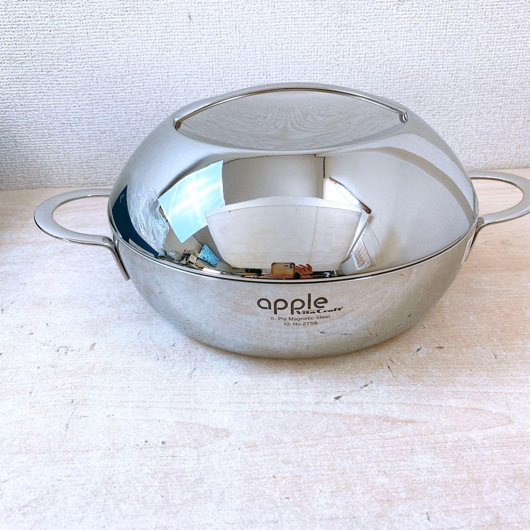 極美品●ビタクラフト アップル キャセロール 24cm アップル鍋 No2756