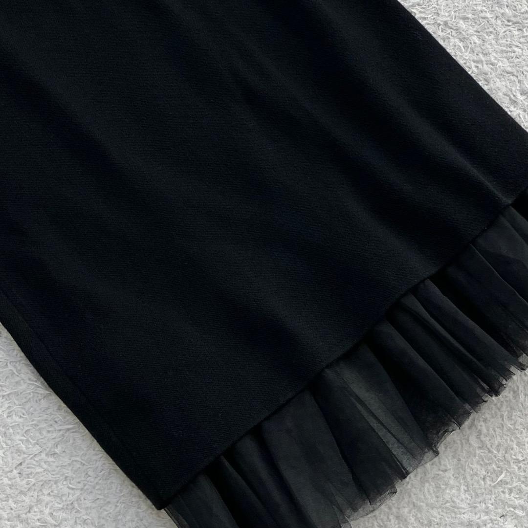 新品タグ付き✨24SS✨ビアズリー チュチュニットスカート 洗える ブラック 黒