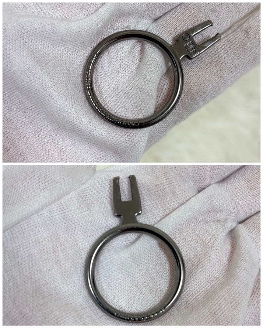 オフホワイト ウォレット 財布 ラウンドファスナー レザー ブラック