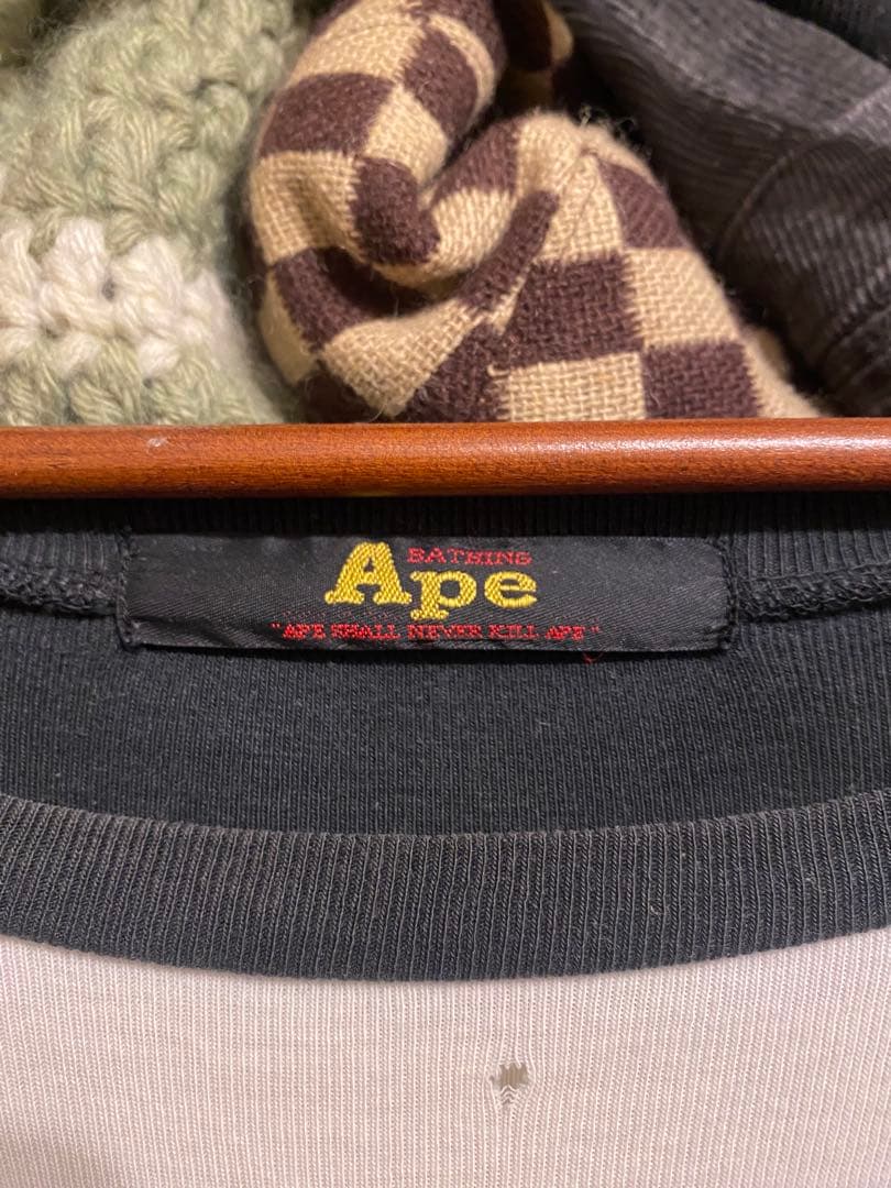 トップス 1990's A Bathing Ape Border Rongsleeve
