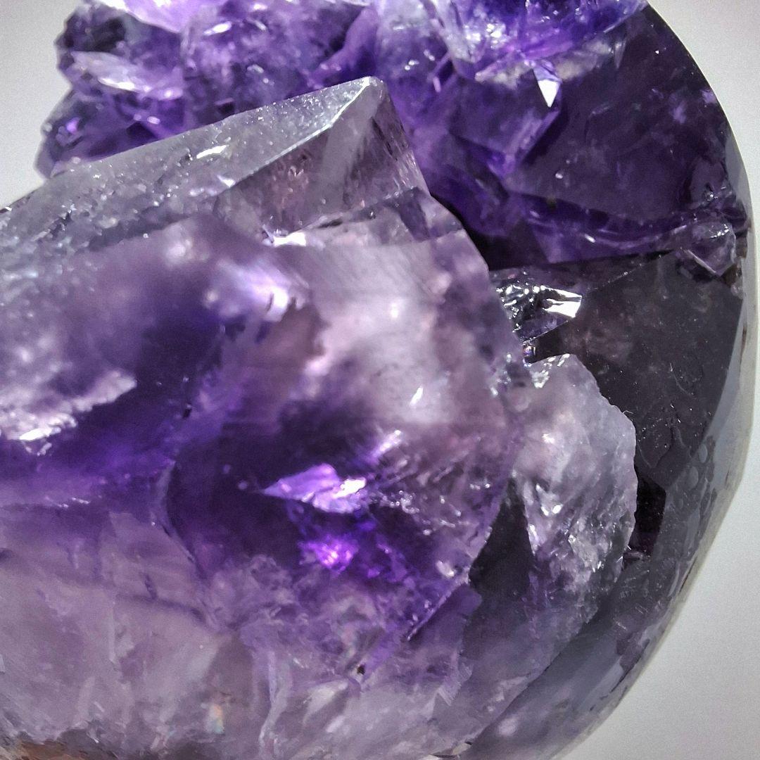 アメジスト クラスター 笑口 スフィア　台座付き