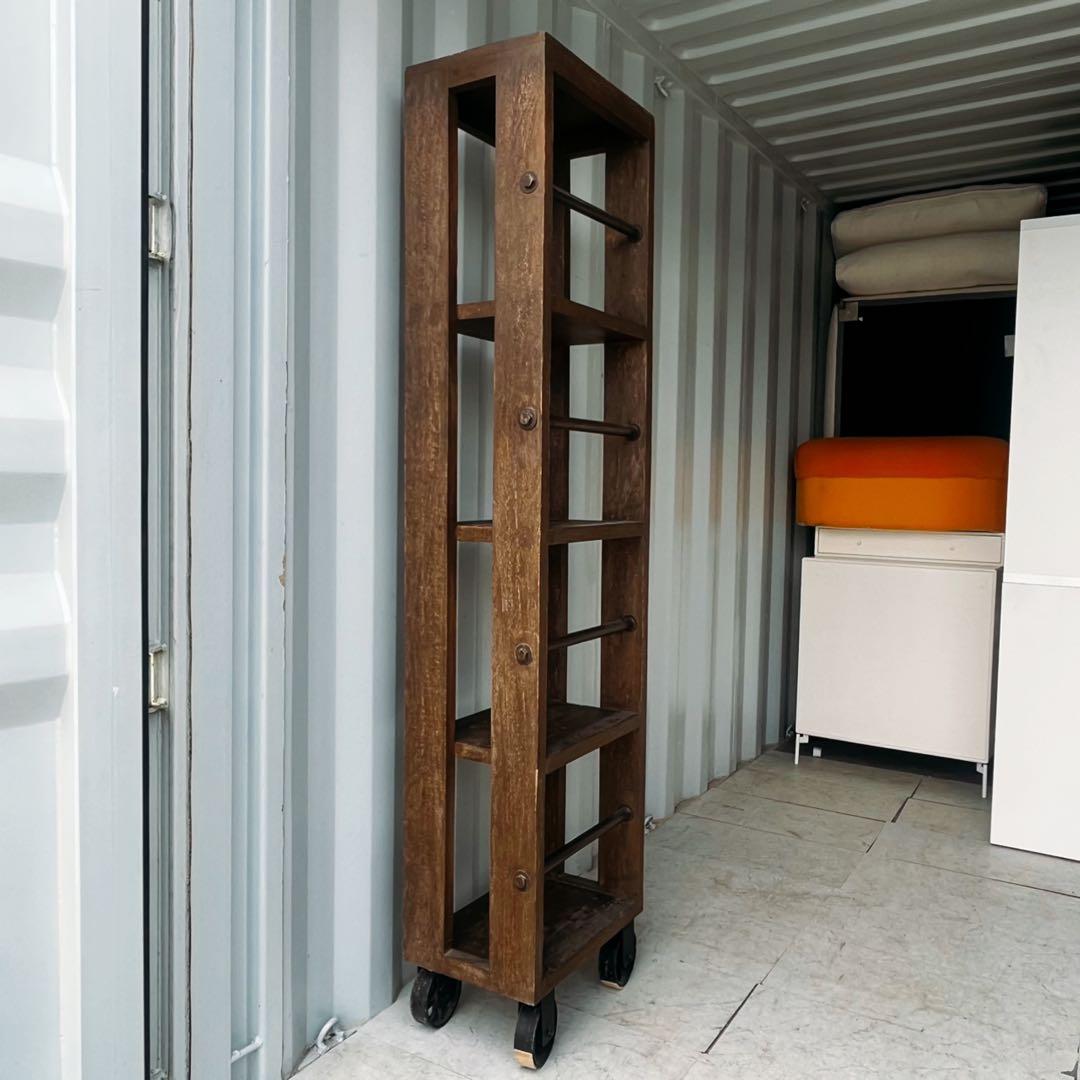 取付無料！関家具 クラッシュゲート 車輪付き四段オープンラック