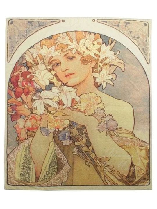 ジェラートピケ　ミュシャ　タオルケット