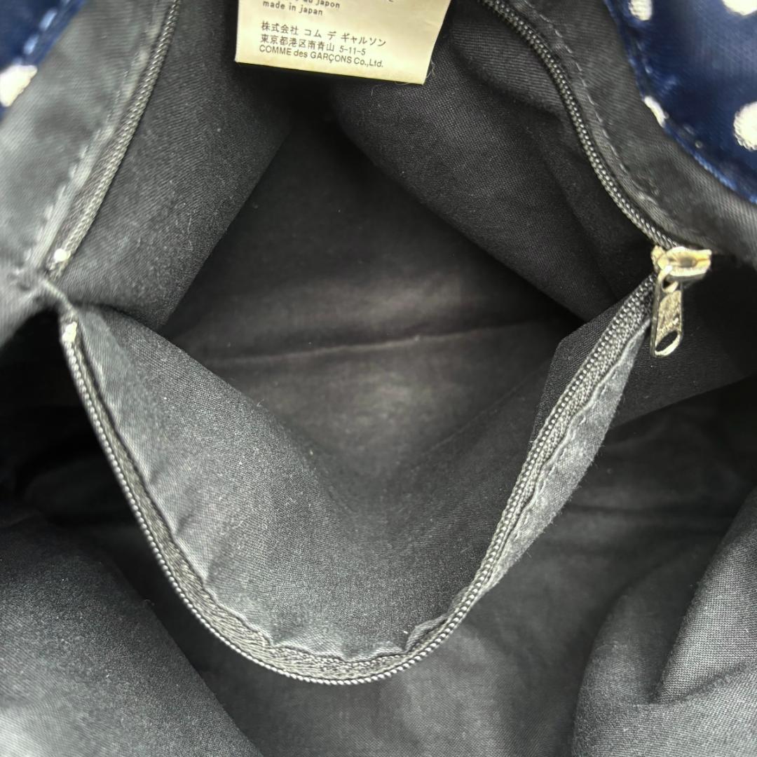 コムデギャルソン tricot　トートバッグ　ショルダー　A4 ドット　ベロア