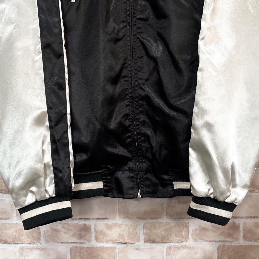 ☆不倶戴天☆スカジャン☆ウサギ☆クジラ☆カエル☆XL☆ブラック